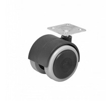 Колесо меб. поворот. обрезин.пластик, черн, площадка, D40, б/т - пакет   148482  Tech-KREP