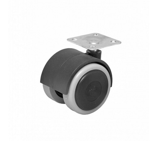 Колесо меб. поворот. обрезин.пластик, черн, площадка, D40, б/т - пакет   148482  Tech-KREP