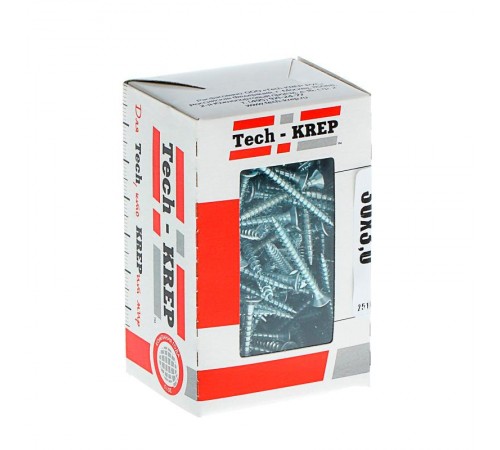 Саморезы универсальные 30х3,0 мм (200 шт) оцинкованные - коробка с окном ( 0,192 кг)  102164  Tech-KREP