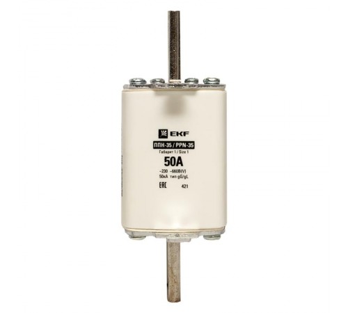 Плавкая вставка ППН-35 250/ 50А габарит 1  fus-35/250/50  EKF