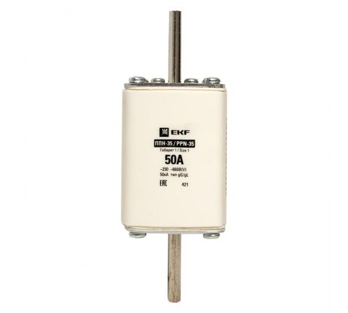 Плавкая вставка ППН-35 250/ 50А габарит 1  fus-35/250/50  EKF