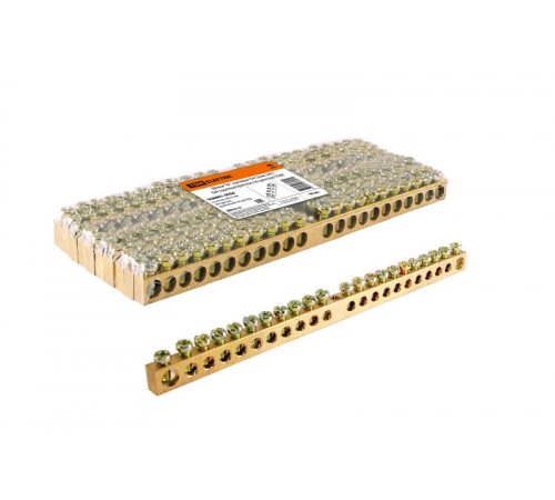 Шина "N" нулевая 8х12мм 24/1 (24 группы/крепеж по центру)   SQ0801-0056  TDM