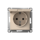 AtlasDesign Песочный Розетка с заземлением со шторками с крышкой, 16А, IP20, механизм  ATN001246  SE