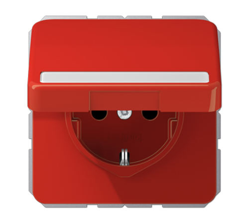 Штепсельная розетка SCHUKO 16A 250V~ с полем для надписи и крышкой  CD1520BFNAKLRT  Jung