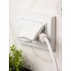Минск Розетка 2-местная СП с/з с крышкой 16А белая с защ. штор. IP44  ERR16-129-200-44  EKF