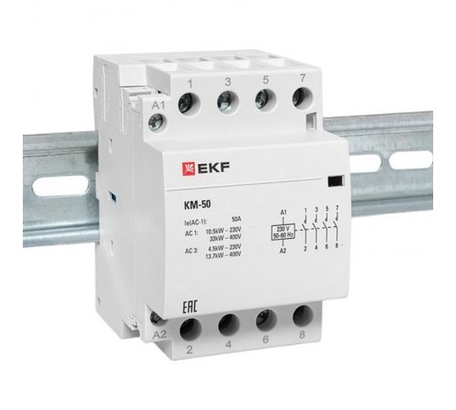 Контактор модульный КМ 50А 4NО (3 мод.) EKF PROxima  km-3-50-40  EKF