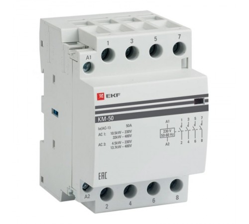 Контактор модульный КМ 50А 4NО (3 мод.) EKF PROxima  km-3-50-40  EKF