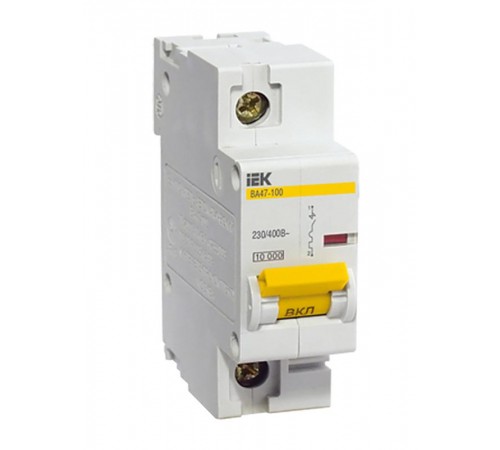 Выключатель автоматический однополюсный ВА47-100 100А C 10кА KARAT  MVA40-1-100-C  IEK