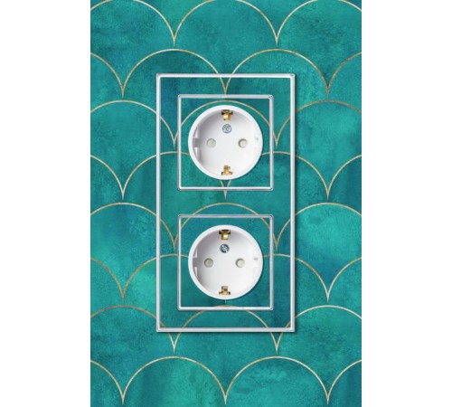 AtlasDesign Art Белый Розетка с заземлением со шторками, 16А, механизм  ATN200145  SE