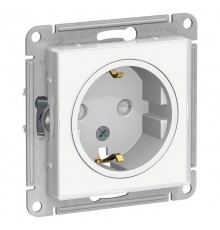 AtlasDesign Art Белый Розетка с заземлением со шторками, 16А, механизм  ATN200145  SE