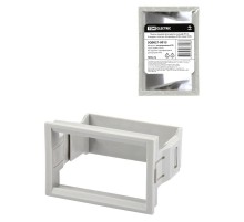 Панель лицевая для выреза в шкафу ПЛ-4, 4 модуля, пластик, без дверцы, IP40, серая  SQ0827-0013  TDM