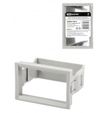 Панель лицевая для выреза в шкафу ПЛ-4, 4 модуля, пластик, без дверцы, IP40, серая  SQ0827-0013  TDM