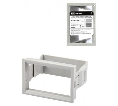 Панель лицевая для выреза в шкафу ПЛ-4, 4 модуля, пластик, без дверцы, IP40, серая  SQ0827-0013  TDM