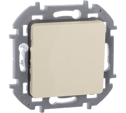 Inspiria Слоновая кость Переключатель без фиксации (кнопка) с Н.О./Н.З. контактом 6 A С/У без рамки  673691  Legrand