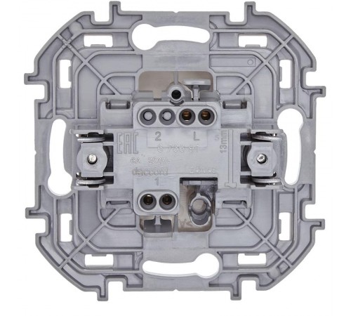 Inspiria Слоновая кость Переключатель без фиксации (кнопка) с Н.О./Н.З. контактом 6 A С/У без рамки  673691  Legrand