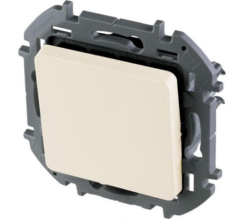 Inspiria Слоновая кость Переключатель без фиксации (кнопка) с Н.О./Н.З. контактом 6 A С/У без рамки  673691  Legrand