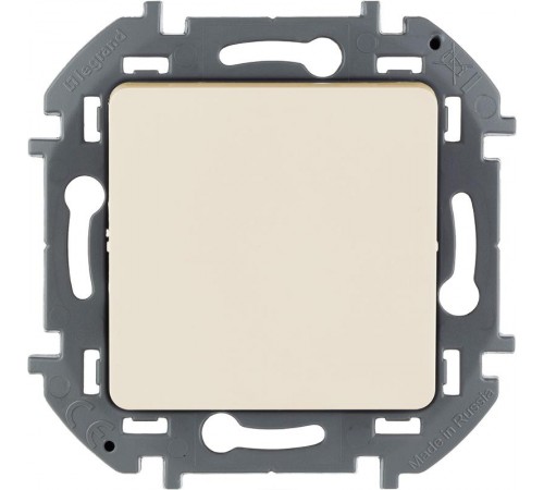 Inspiria Слоновая кость Переключатель без фиксации (кнопка) с Н.О./Н.З. контактом 6 A С/У без рамки  673691  Legrand
