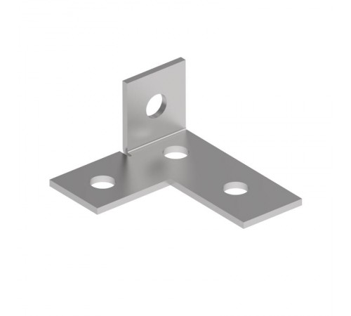 Пластина Т-образная 90° правая 4 отверстия  PR08.33146  Промрукав