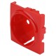 Накладка для розетки серия 12 12-6301-23 на 12-2101, 12-2102, 14-2101, 14-2102 сменная, красный  Б0052668  ЭРА