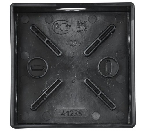 Коробка расп. КМ41235 85х85х40мм IP44 6 вв. черная  UKO21-085-085-040-K02-44  IEK