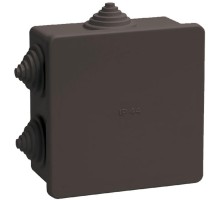 Коробка расп. КМ41235 85х85х40мм IP44 6 вв. черная  UKO21-085-085-040-K02-44  IEK