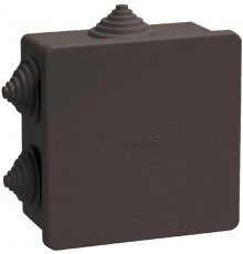 Коробка расп. КМ41235 85х85х40мм IP44 6 вв. черная  UKO21-085-085-040-K02-44  IEK