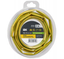 Трубка термоусадочная ТТУ нг-LS 3/1,5 жел-зел. (2м/упак) IEK  UDR12-003-D15-002-K52-T  IEK