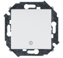 Simon 15 Белый Выключатель 1-кл кнопочный с пиктограммой, 16А 250В, винт. зажим  1591150-030  Simon