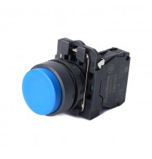 Кнопка SB5 в сборе модульная 22мм выступающая синяя с возвратом пластик 1НО  SB5AL61  SE