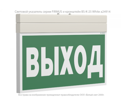 Световой указатель аварийного освещения BS-FIRMUS-10-S1-ELON White  a19499  Белый свет