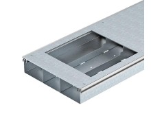 Секция кабель-канала OKA-T с крышками для установки 3 лючков GES9, 2400x300x65 мм (сталь)  7402224  OBO Bettermann