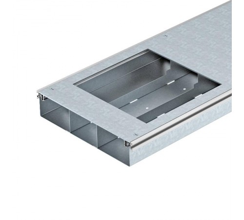 Секция кабель-канала OKA-T с крышками для установки 3 лючков GES9, 2400x300x65 мм (сталь)  7402224  OBO Bettermann