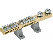 Шина N "ноль" на двух угл. изол. 200А ШНИ-10х18-24-L2-С   YNN30-24-C2-K03  IEK