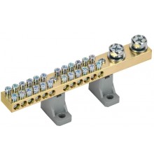 Шина N "ноль" на двух угл. изол. 200А ШНИ-10х18-24-L2-С   YNN30-24-C2-K03  IEK