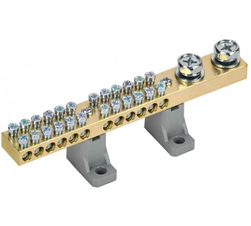 Шина N "ноль" на двух угл. изол. 200А ШНИ-10х18-24-L2-С   YNN30-24-C2-K03  IEK