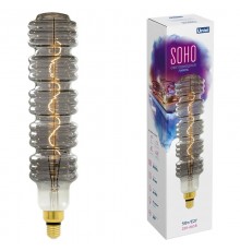 Лампа светодиодная LED-SF41-5W/SOHO/E27/CW CHROME/SMOKE GLS77CR LED SOHO. Хромированная/дымчатая колба. Спиральный филамент  UL-00005921  Uniel