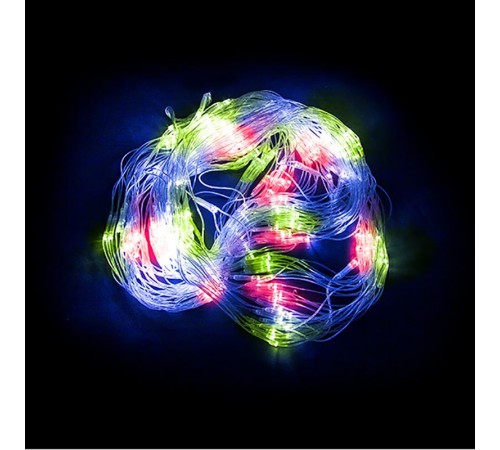 Гирлянда - сеть  CL30  240 диодов  мульти, 2х2м + 1.5м прозрачный шнур, IP20  32359  FERON