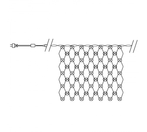 Гирлянда - сеть  CL30 240 диодов  4000К, 2х2м + 1.5м, IP20  26748  FERON