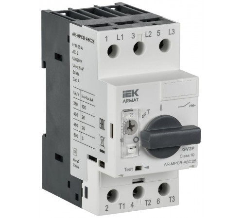 ARMAT Автоматический выключатель защиты двигателя A6 GV2P 18-25А  AR-MPCB-A6C25  IEK