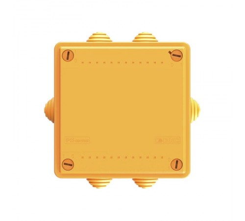 Коробка распределительная пластиковая FS огн., IP55,100х100х50мм, 4р, 450V,6A, 4мм.кв с кабельными вводами и клеммниками  FSB11404  DKC