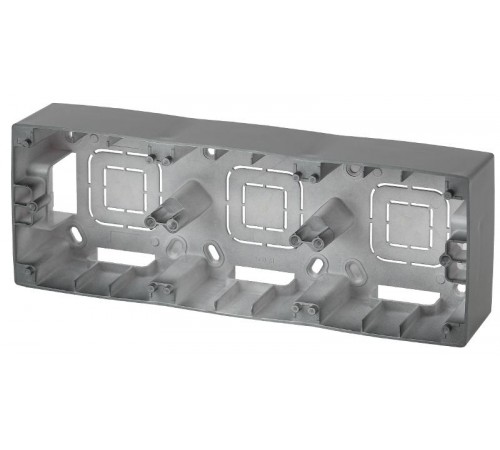 12-6102-12 ЭРА Коробка наклад. монтажа 2 поста, Эра12, графит  Б0043176  ЭРА