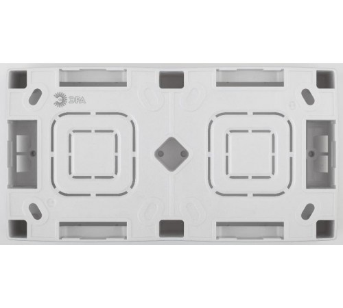 12-6102-12 ЭРА Коробка наклад. монтажа 2 поста, Эра12, графит  Б0043176  ЭРА