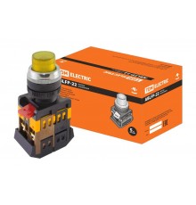 Кнопка ABLFP-22 желтый d22мм неон/230В 1з+1р   SQ0704-0031  TDM