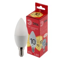 Лампа светодиодная LED B35-10W-827-E14 R (диод, свеча, 10Вт, тепл, E14) (10/100/3500)  Б0049641  ЭРА