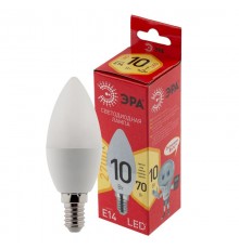 Лампа светодиодная LED B35-10W-827-E14 R (диод, свеча, 10Вт, тепл, E14) (10/100/3500)  Б0049641  ЭРА
