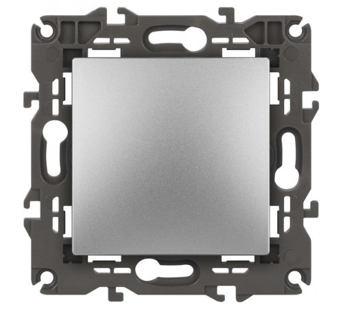 14-1101-03 Выключатель, 10АХ-250В, IP20, Эра Elegance, алюминий  Б0034210  ЭРА