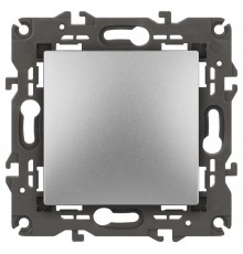 14-1101-03 Выключатель, 10АХ-250В, IP20, Эра Elegance, алюминий  Б0034210  ЭРА