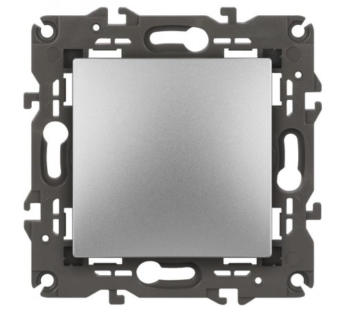 14-1101-03 Выключатель, 10АХ-250В, IP20, Эра Elegance, алюминий  Б0034210  ЭРА