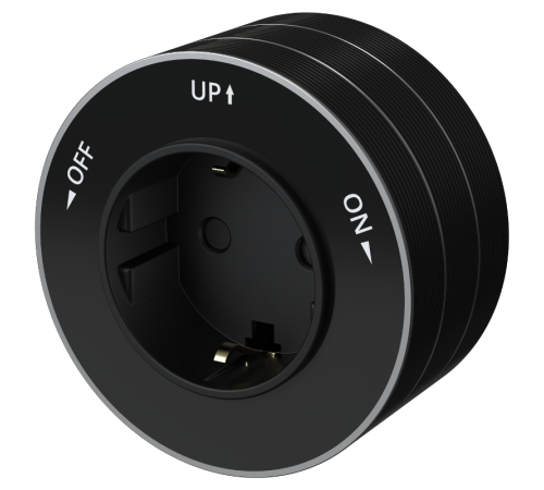 MultiTrack Антрацит Розетка 2К+З круглая 16А/250В Антрацит MTK13001B SE