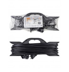 Удлинитель-шнур на рамке силовой народный ПВС 2200 Вт б/з, 20м, штепс. гнездо  SQ1307-0307  TDM